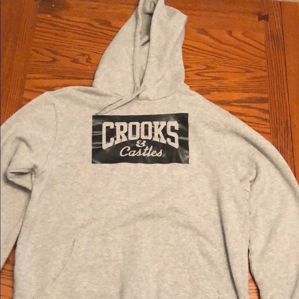 Crooks & Castles Grey Box Logo Hoodie